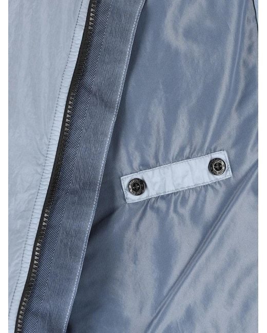 Stone Island Blue Nylon Blouson Jacket for men