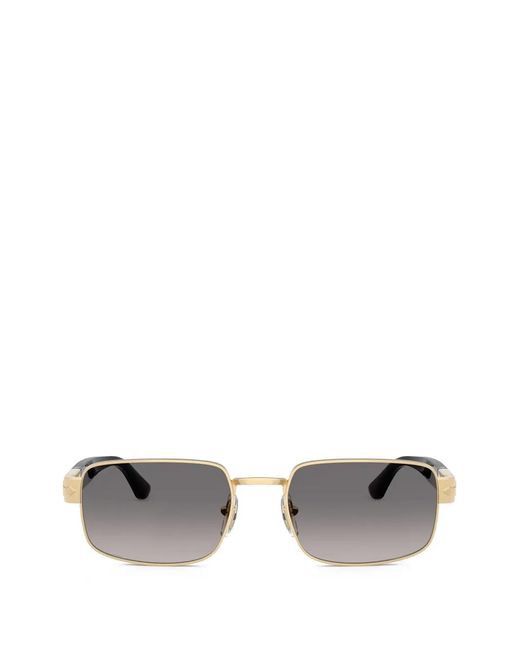 Persol Metallic Rectangle Frame Sunglasses