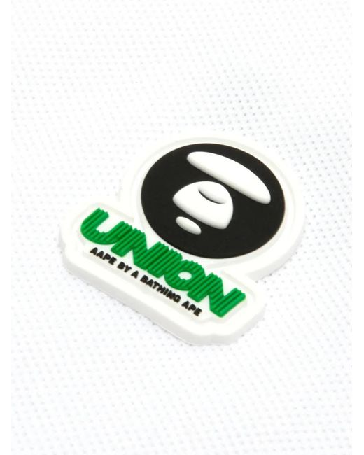 Aape By A Bathing Ape White Contrast Trim Polo Shirt for men