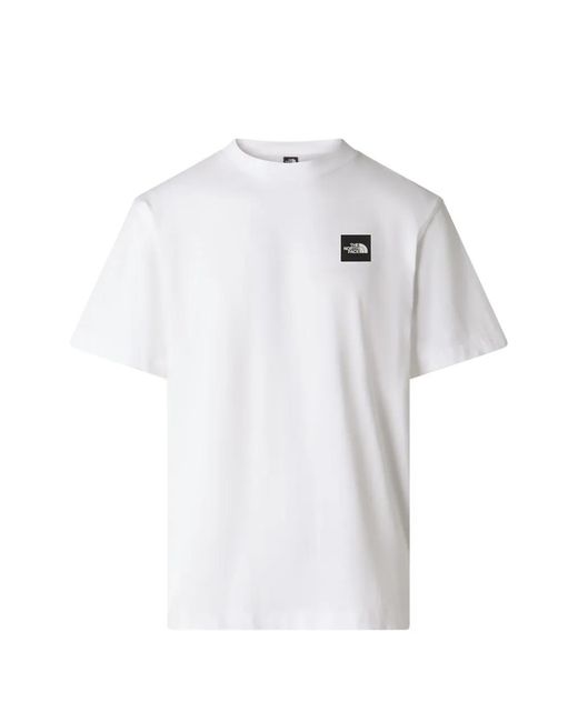 The North Face White Graphic-Print Logo-Patch T-Shirt for men