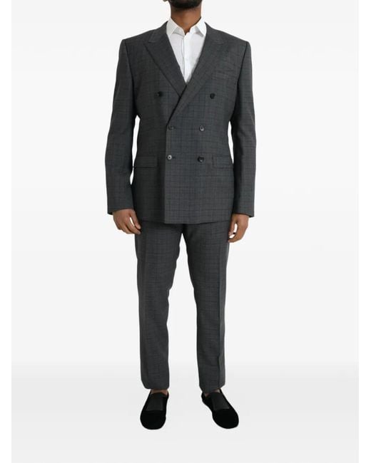 Dolce & Gabbana Black Martini Double-Breasted Suit for men