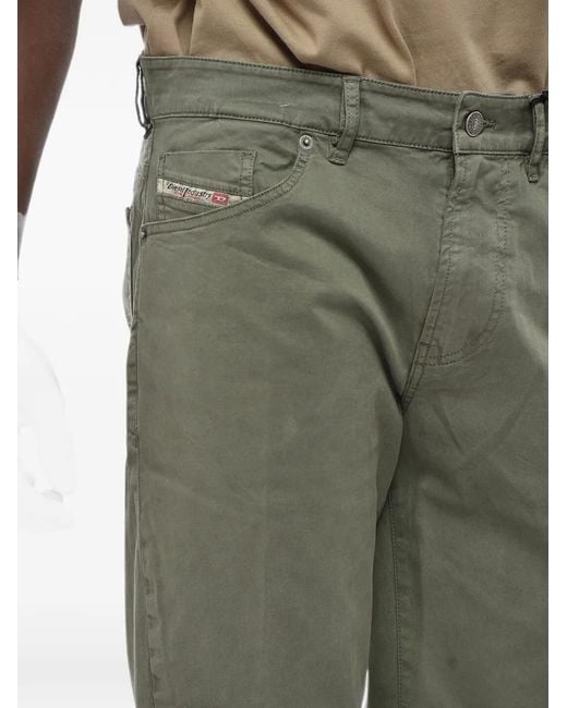 DIESEL Green Slim-Fit Five-Pocket Shorts for men