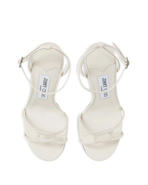 Jimmy Choo White Leo Leather Sandals
