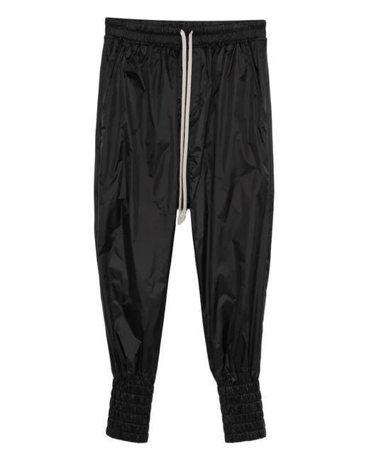Rick Owens Black Elastic-Waistband Trousers for men
