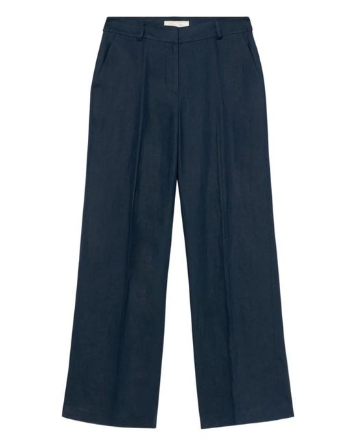 Brooks Brothers Blue Wide-Leg Trousers