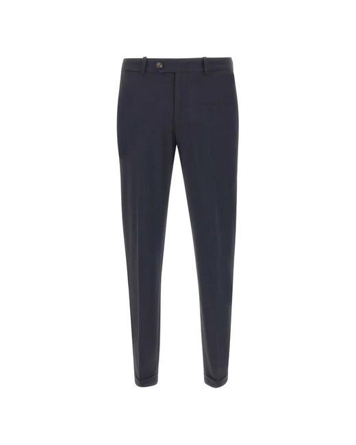 Rrd Blue Belt-Loop Roll-Hem Trousers for men