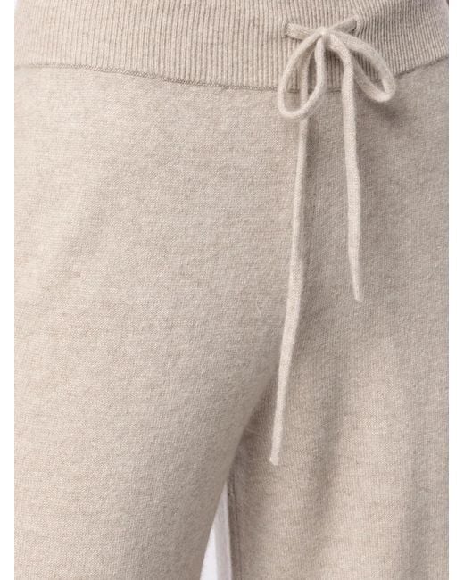 Lisa Yang Natural Drawstring Wide-Leg Cashmere Trousers