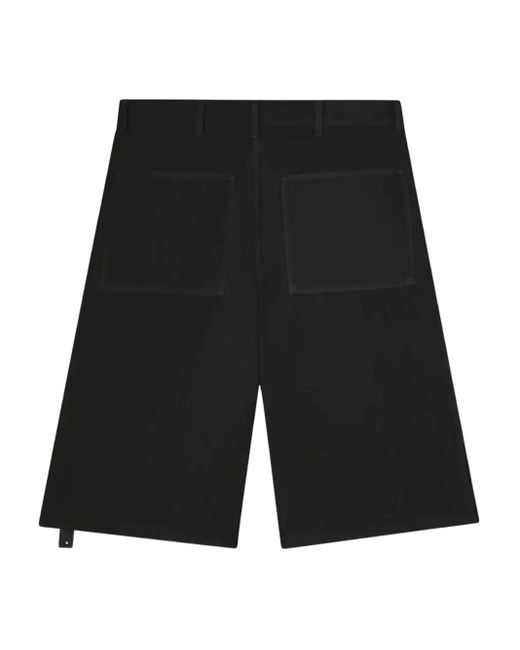 Oamc Peacemaker Black Cotton Cargo Shorts for men