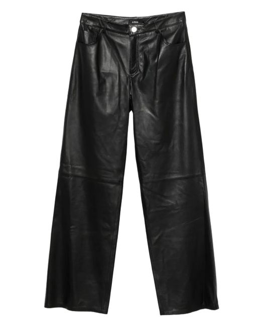 Arma Black Leather Trousers