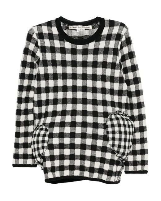 Comme des Garçons Black Checked Jumper