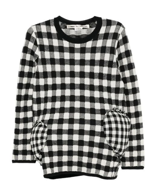 Comme des Garçons Black Karierter Pullover