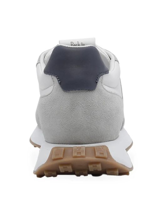 Hogan White H601 Logo-Patch Leather Sneakers for men