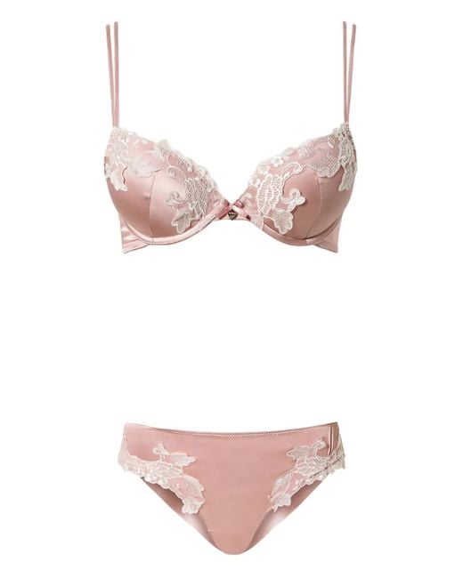 Twinset Pink Lingerie-Set Mit Schnürung