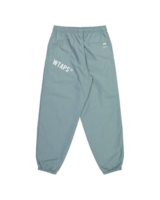 (w)taps Blue Spst2001 Logo-Print Track Pants for men