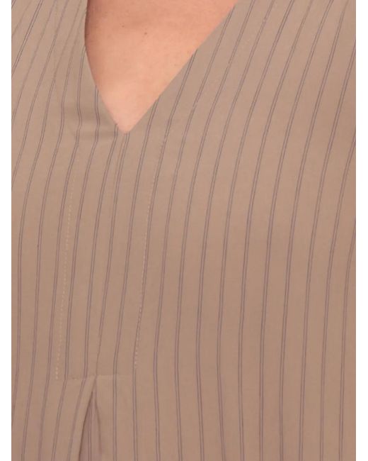 Emme Natural Emmonore Striped V-Neck Jumpsuit
