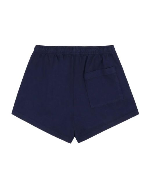 Sporty & Rich エンブロイダリー ショートパンツ Blue