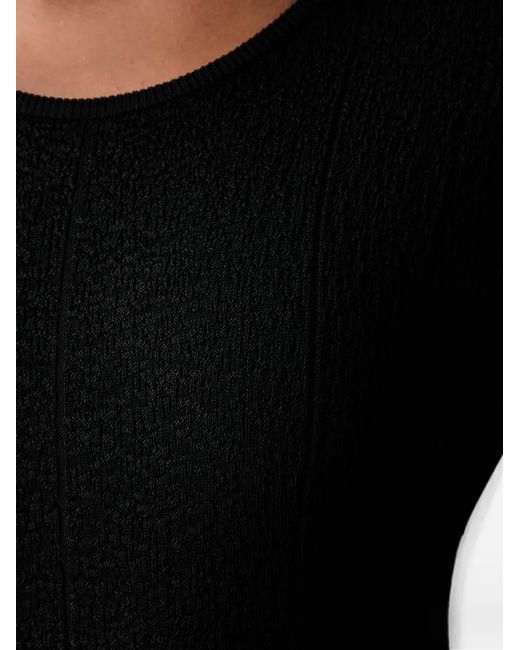 Sisley Black Crinkled Flared Maxi Dress