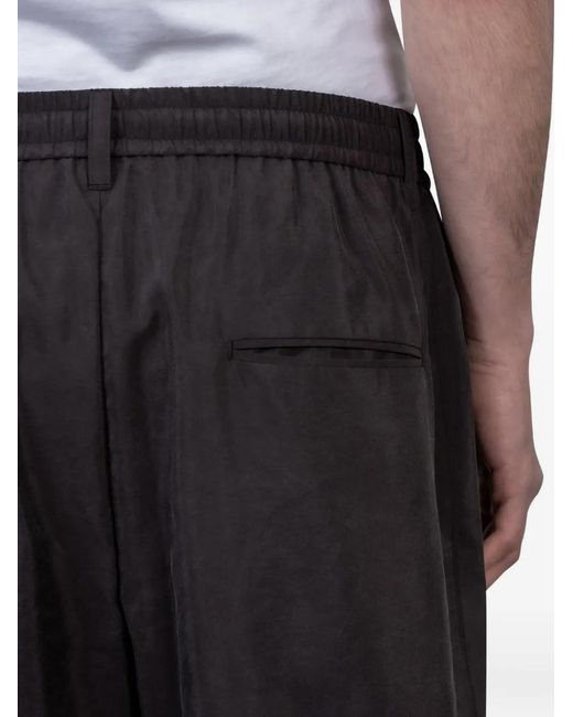 stein Black Elasticated Track Pants for men