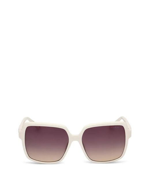 Guess Purple Eckige Brille Mit Logo-Detail