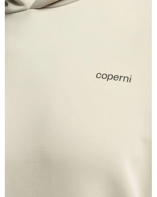 Coperni Natural Logo-Print Hoodie