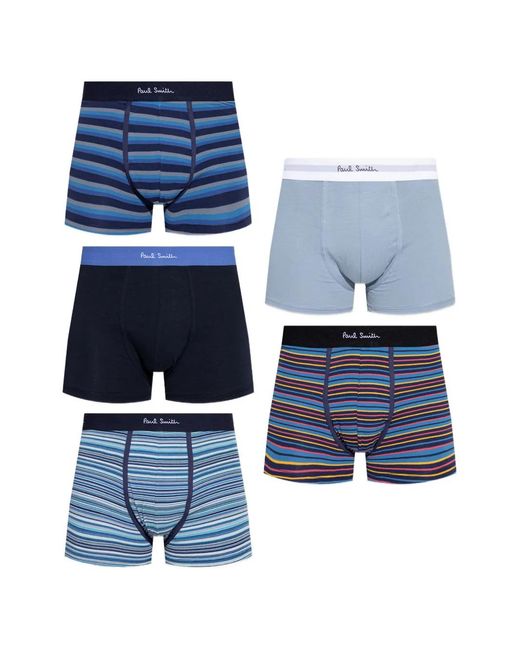 Paul Smith Blue Patterned Boxers (Set Of Five) for men