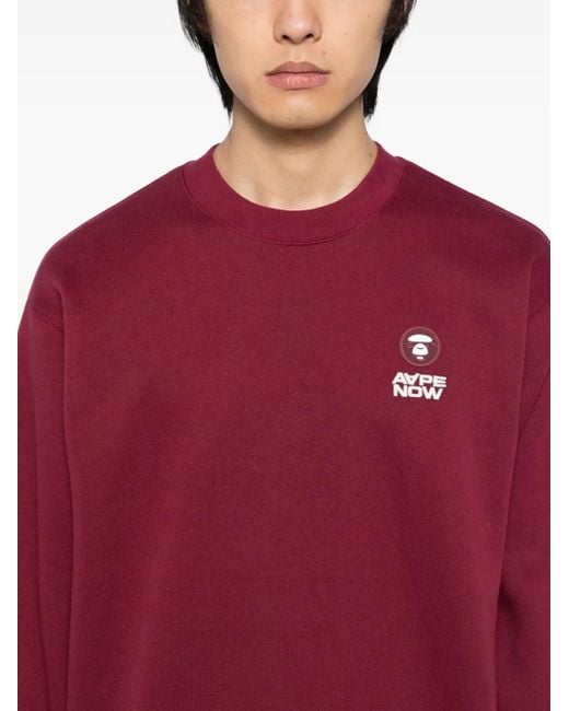 Aape By A Bathing Ape メンズ レッド ロゴ スウェットシャツ 【公式通販】