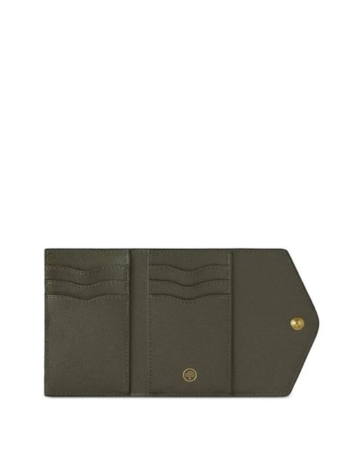 Mulberry Gray Juniper Button Zip Wallet