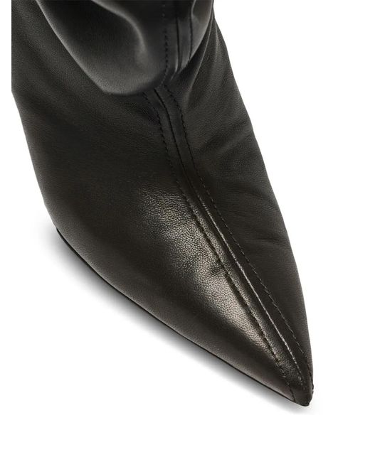 Balmain Black No-Wedge Ankle Boots