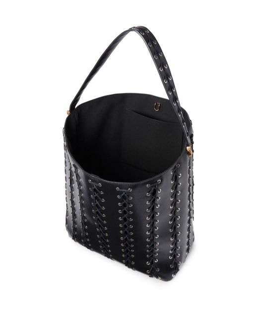 Stella McCartney Black Lace-up Tote Bag