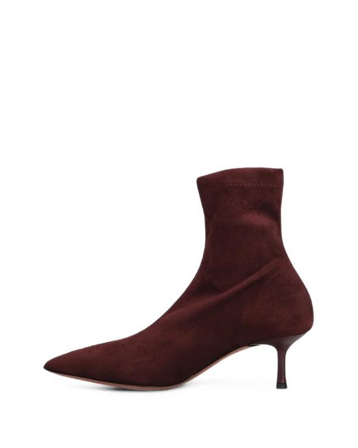 Castagna Purple Selene Pointed-Toe Ankle Boots