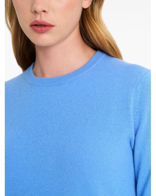 Pringle of Scotland Blue Crew-Neck Cashmere Sweater