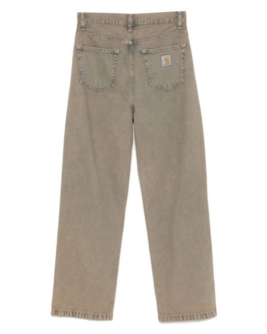 Carhartt Gray Logo-Patch Jeans for men