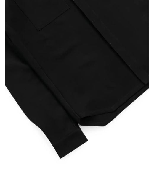 Rick Owens Black Work Patch-Pocket Shirt for men