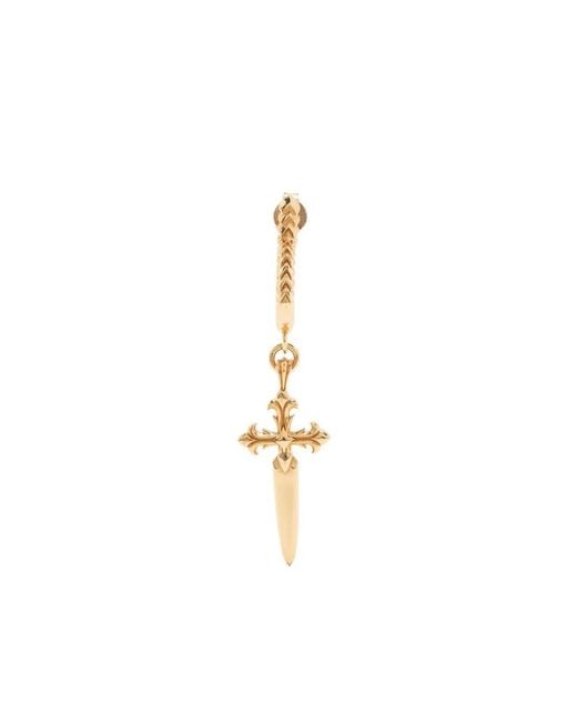 Emanuele Bicocchi White Dagger Cross Earring