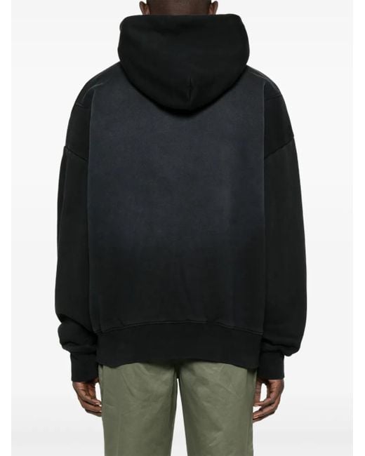 Purple Brand Black Logo-Embellishment Hoodie for men