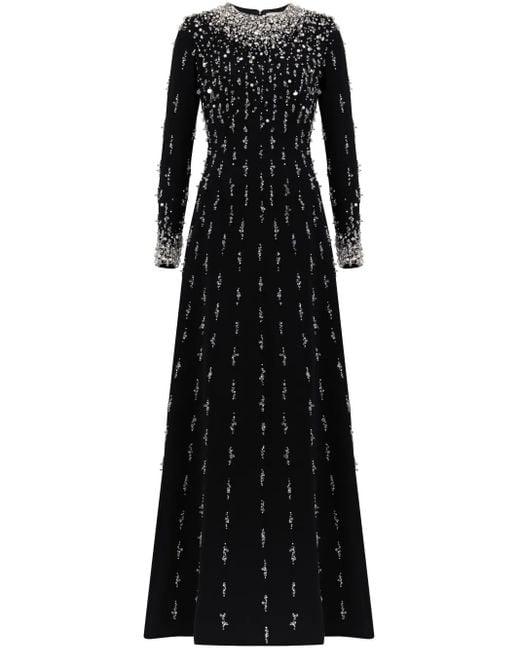 Dina Melwani Black Italian Gown
