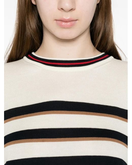 Herno Gestreept T-Shirt in het White