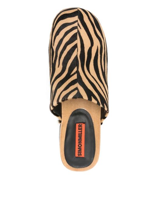 Simon Miller Natural Rio Zebra-Pattern Clogs