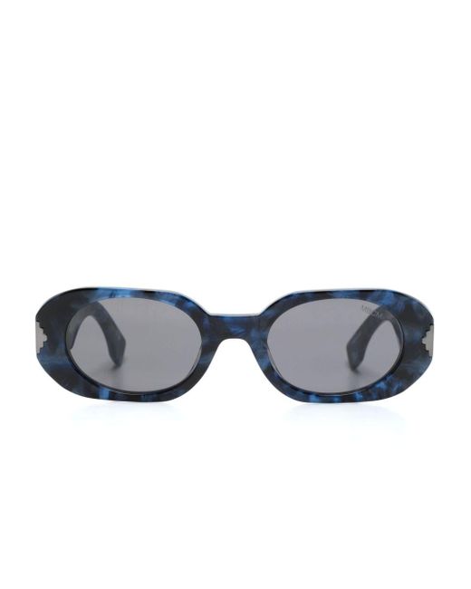 Gafas de sol con montura oval Marcelo Burlon de hombre de color Blue