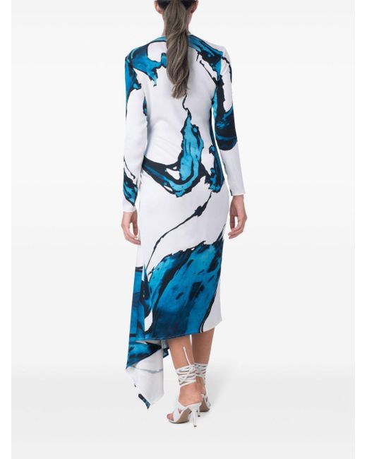 Silvia Tcherassi Blue Ananya Abstract-print Midi Dress
