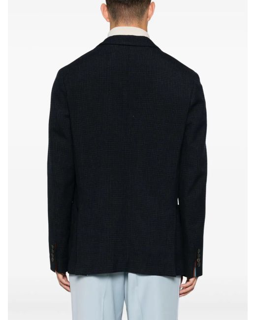 Paul Smith Blue Check-Pattern Blazer for men