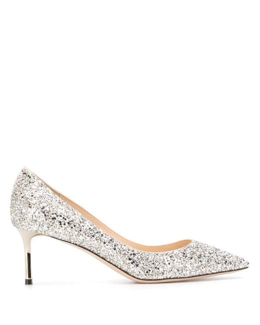 Jimmy Choo Metallic Romy 60 Pumps