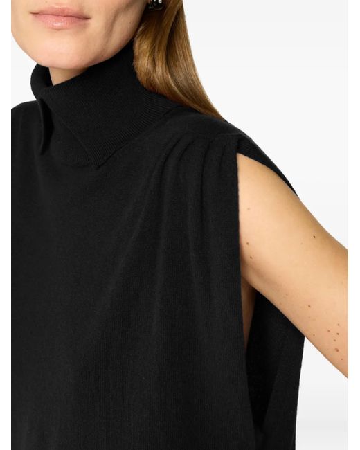 Genny Black High-Neck Knitted Top