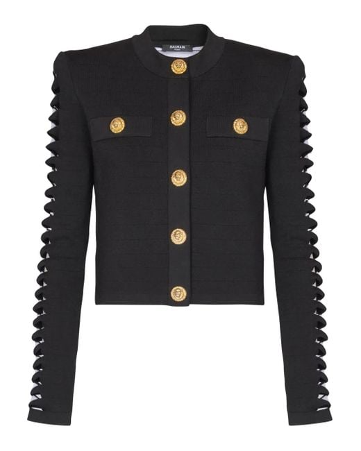Cárdigan con botones Balmain de color Black