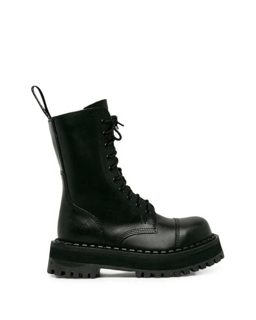 Altercore Black 353 Lace-Up Platform Boots for men