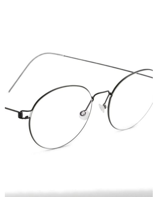 Lindberg White Panto Round Glasses