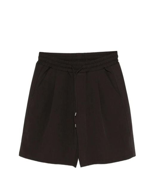 Woc Black Casablanca Drawstring Track Shorts for men