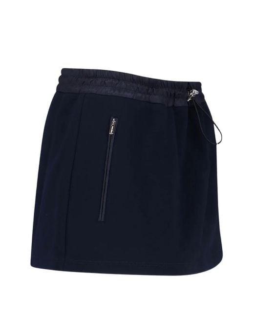Miu Miu Blue Cotton Fleece Miniskirt