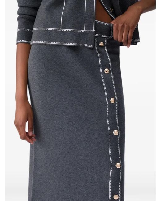 Liu Jo Gray Midi Skirt