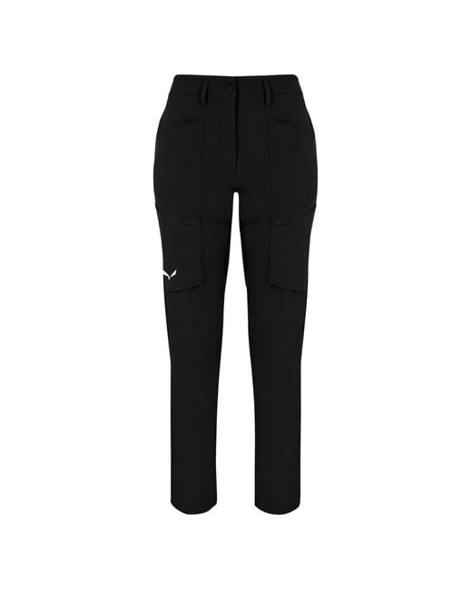 Salewa Black Puez Durastretch Trekking Cargo Pants